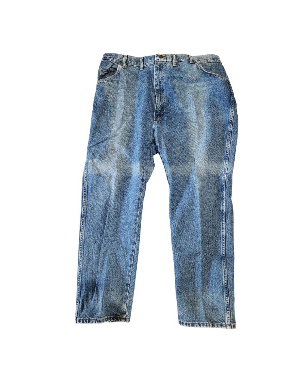 Wrangler Mens Jeans Authentic Relaxed Fit Blue Denim Size 44x29 work